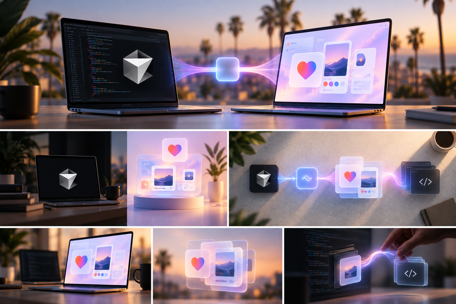 Illustration of Cursor as the source-of-truth codebase connected to Lovable as the design sandbox over MCP